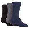 X927 IOMI Triple Pack Bamboo Diabetic Socks (Mix Blk/Nvy/Grey)