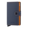 X970 Secrid Mini Leather Wallet RFID Cardprotector (Navy/Orange)
